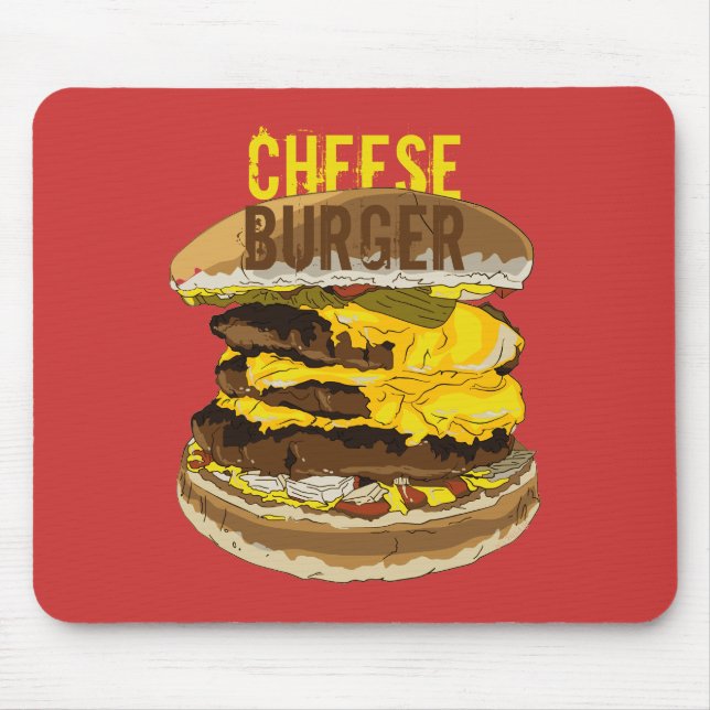 Cheeseburger Mousepad Musmatta (Framsidan)