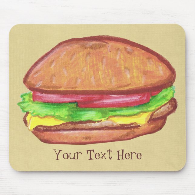 Cheeseburger Mousepad Musmatta (Framsidan)