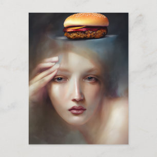 Cheeseburger på min mind vykort