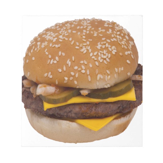 Cheeseburger på Sesame Seed Bun Anteckningsblock (Framsida)