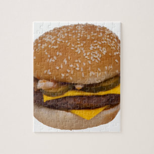 Cheeseburger på Sesame Seed Bun Pussel