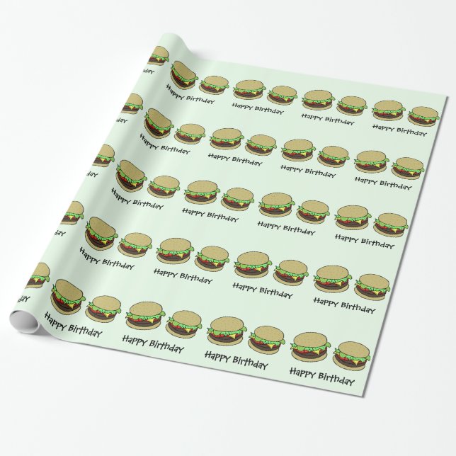 Cheeseburger Presentpapper (Utrullad)