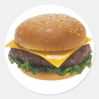 Cheeseburger Runt Klistermärke
