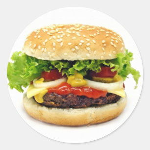 Cheeseburger Runt Klistermärke