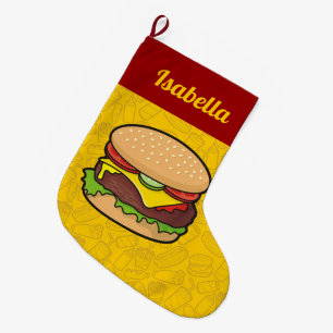 Cheeseburger Stor Julstrumpa