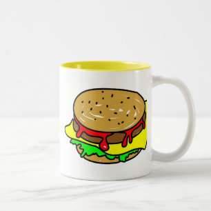 cheeseburger Två-Tonad mugg