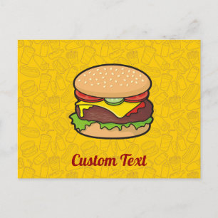 Cheeseburger Vykort