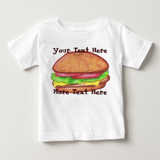Cheeseburgerskjorta T-shirt (Framsida)