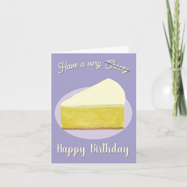 Cheesecake Funny Birthday Card Kort (Framsida)