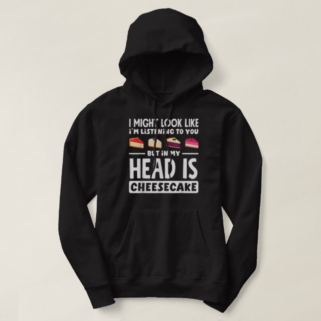Cheesecake Funny Cheese Cake Dessert Hoodie (Design framsida)