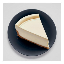 Cheesecake med Mörken Circle Background Perfect Poster