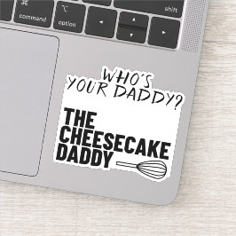 Cheesecake pappa Sticker White Klistermärken