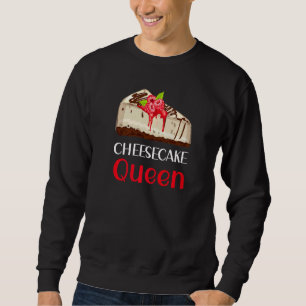 Cheesecake Queen Cheesecake Pun Jokes Lång Ärmad Tröja