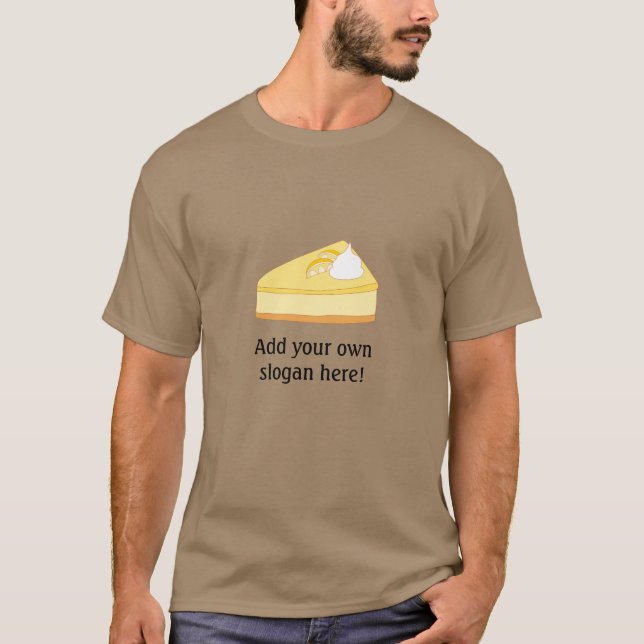 Cheesecake Slice: Anpassade Slogan T-shirt (Framsida)