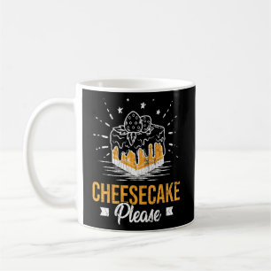 Cheesecake, snälla, ynkrygg ost, grafik kaffemugg