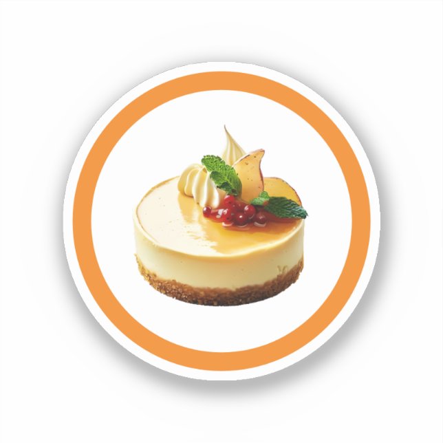 Cheesecake Sweet Klistermärken (Framsida)