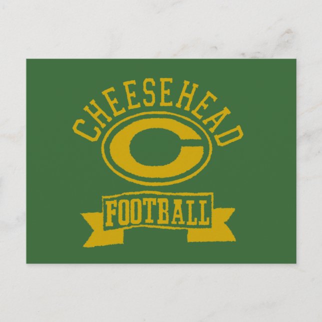 Cheesehead C Football 1 Vykort (Framsida)