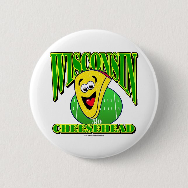 CheeseHead tecknad 2 Knapp (Framsida)