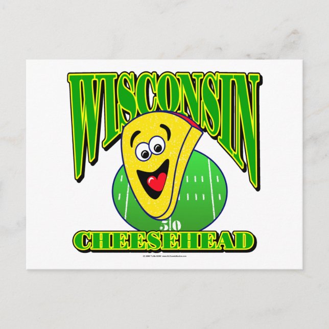 CheeseHead-Tecknad 2 Vykort (Framsida)