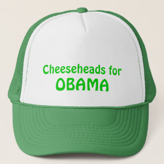 Cheeseheads för den Obama truckerkepsen, grönt Keps