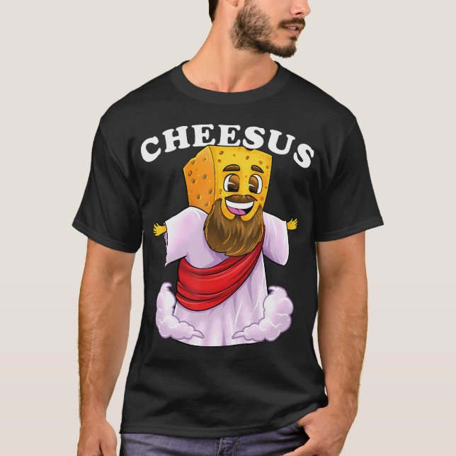 Cheesus Kristus Funny Cheese Jesus Christian Pun C T Shirt (Framsida)