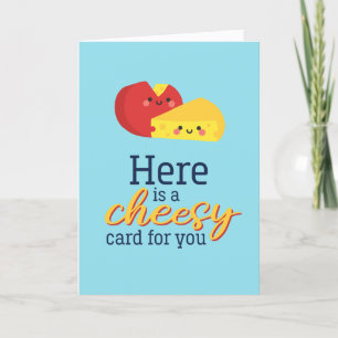 Cheesy Card Cute Cheese Pun Funny Valentine Day Helgkort