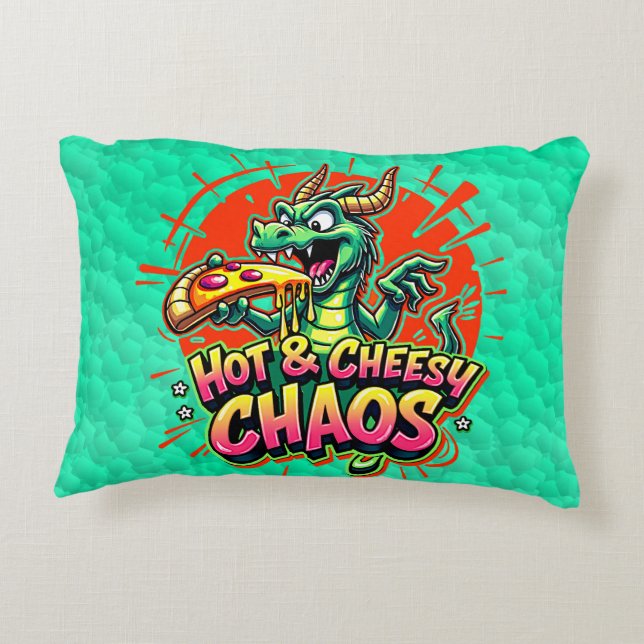 Cheesy Dragon Delight Prydnadskudde (Baksidan)