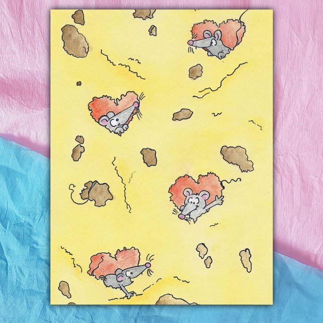 Cheesy Hearts Valentine Day Helg Vykort (Skapare uppladdad)