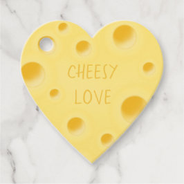 "Cheesy Kärlek" Anpassningsbar Cheese Heart Gåvor Etiketter