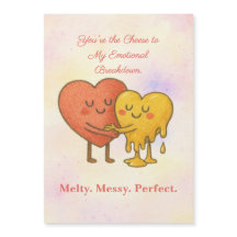 Cheesy Kärlek & Laughs - roligt magnetkort