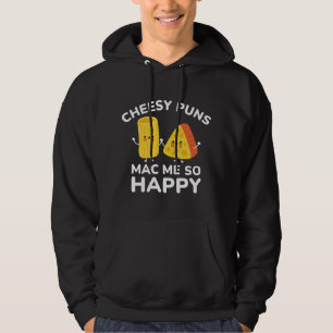 Cheesy Puns Mac Me So Lycklig Hoodie