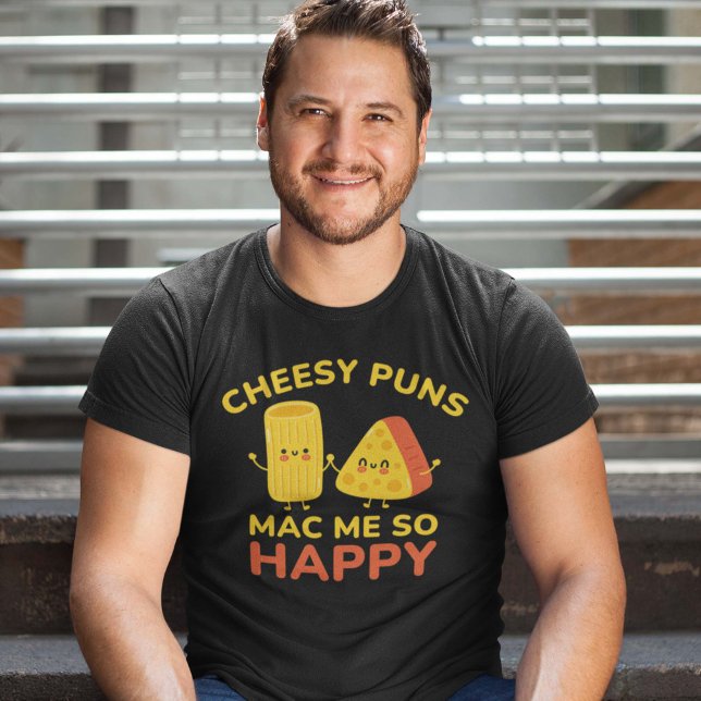 Cheesy Puns Mac Me So Lycklig T Shirt (cheesy puns shirt)