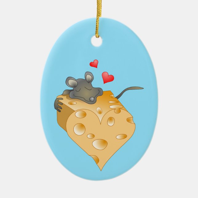 Cheesy Valentine Ceramic Ornament (Framsidan)