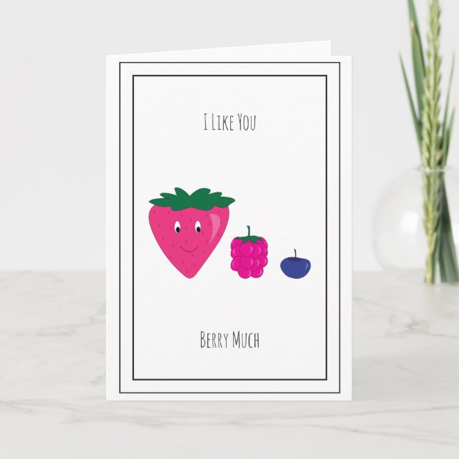 Cheesy Valentine Day Card - Berries Helgkort (Framsida)