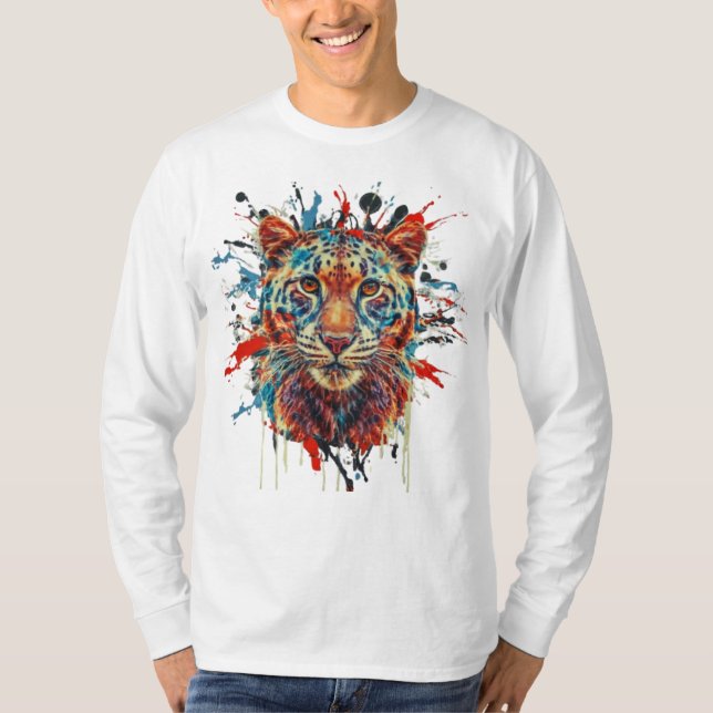 Cheeta Abstrakt T Shirt (Framsida)