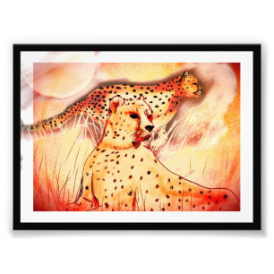 Cheetah 5x7-utskrift fototryck