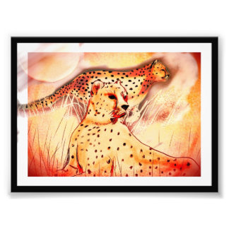 Cheetah 5x7-utskrift fototryck