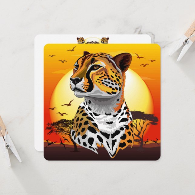 Cheetah African Kattdjur Vild Animal (Fram/Back In Situ)