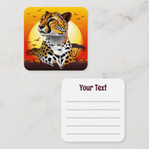 Cheetah African Kattdjur Vild Animal Anteckningskort