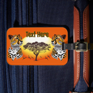 Cheetah African Kattdjur Vild Animal Bagagebricka
