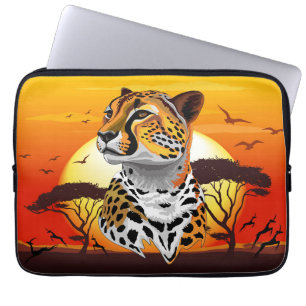Cheetah African Kattdjur Vild Animal Laptop Fodral