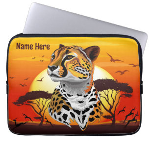 Cheetah African Kattdjur Vild Animal Laptop Fodral