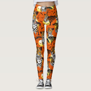Cheetah African Kattdjur Vild Animal Leggings