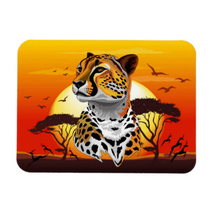 Cheetah African Kattdjur Vild Animal Magnet