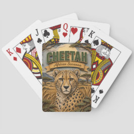 Cheetah African Savanna POPCUT Casinokort