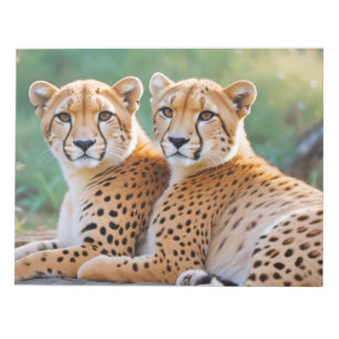 Cheetah Animal Nature Wildlife Affection Caring Anteckningsblock