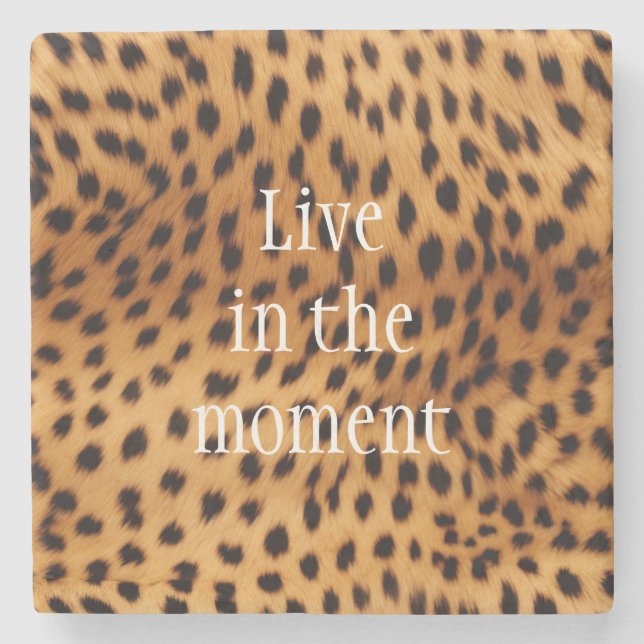 Cheetah Animal Päls Stenunderlägg (Framsidan)