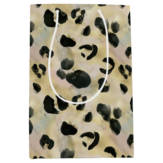 Cheetah Animal Print Black, Guld (Framsidan)