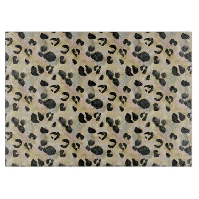 Cheetah Animal Print Black, Guld (Framsidan)