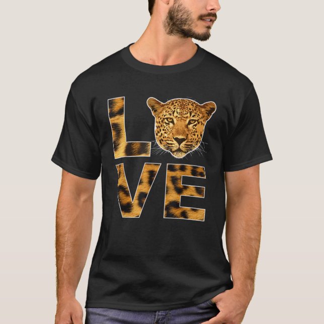 Cheetah Ansikte Animal Instance Born Vild Leopard  T Shirt (Framsida)